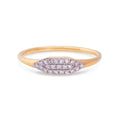 Milskye Fashion 925 Sterling Silver Jewelry Rhodium 18K Gold Plated Pave Zircon Slim Signet Ring