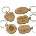 Wholesale Blank Wooden Key Chain Anniversary Party Wedding Gifts Round Name Tag