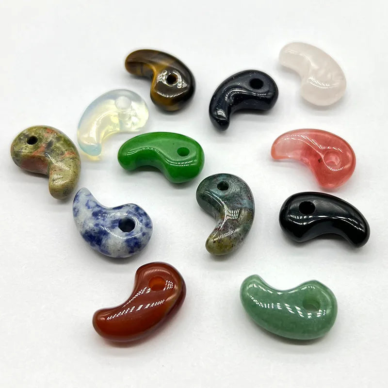 Natural Quartz Crystal Pendant with Yinyang Stone Beads Healing Gemstone Other Crystal Crafts