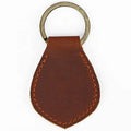 New Arrival Multiple Shapes Custom Embossed Logo Guitar Pick Keychain Retro Crazy Horse Leather Keychain