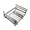 Double Tier Hanging Metal Powder Coated Brown/White Storage Baskets Kitchen Under Cabinet Organizer Shelf for Tableware