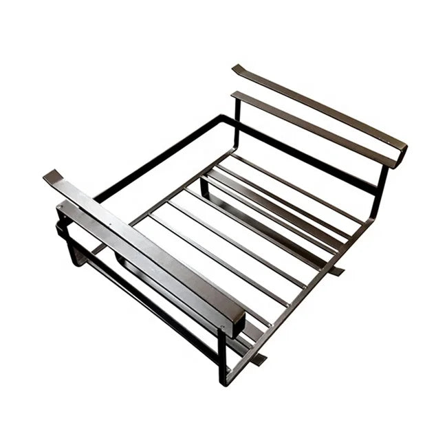 Double Tier Hanging Metal Powder Coated Brown/White Storage Baskets Kitchen Under Cabinet Organizer Shelf for Tableware