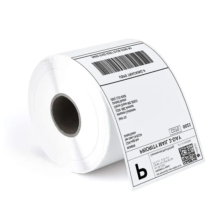 Blank White 4 X 6 Inch Direct Thermal Shipping Paper Label Roll Barcode Sticker 100x150 Thermal Label