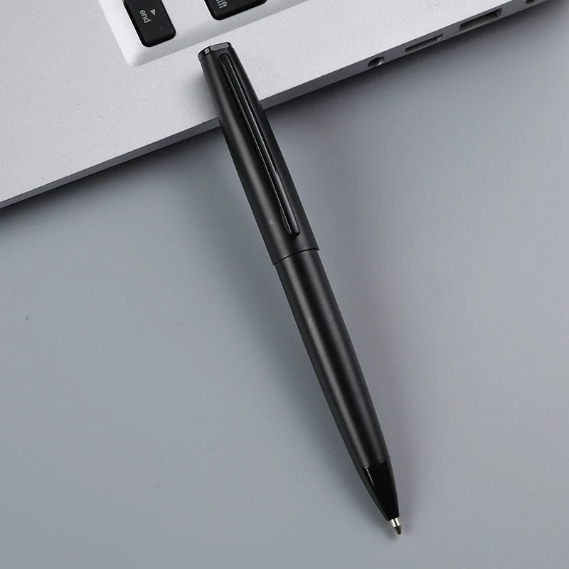 2026 Luxury Business Gift Office All Matte Black Pen High Quality Twist Metal Ball Point Pen With Custom Logo