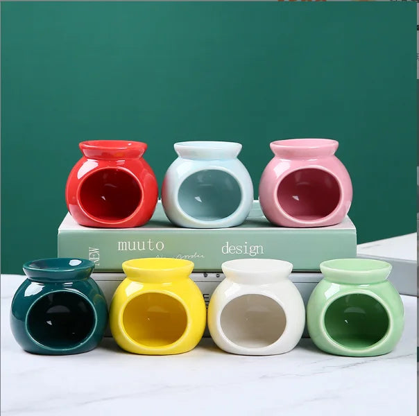 Factory  Supply Home Decor Perfume Essential Nordic Ceramic Porcelain Candle Wax Warmer Aroma Oil Burner Fragrance Burners