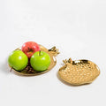 Nordic Golden Modern Ceramic Fruit Bowl Decorative Tableware Dry Fruit Plate Tray Decoration Home Accessories