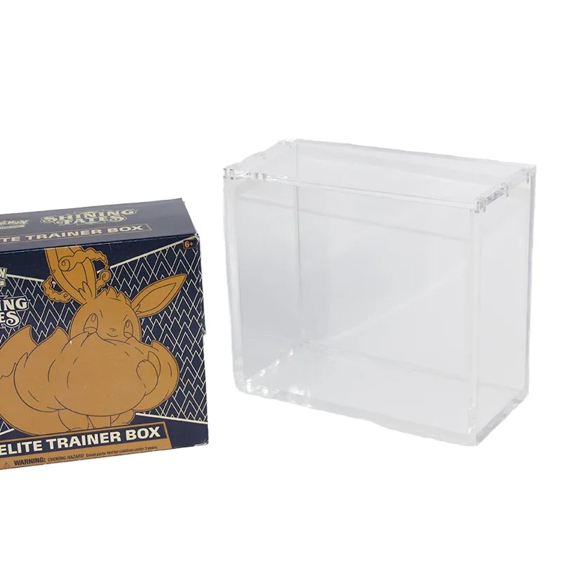 Premium Recyclable Washable Magnetic Closure Top Loading Clear Acrylic Cards Storage Protector Elite Trainer Box ETB Display