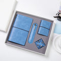 Business Gift Items Office Set Promotional Spiral Daily Journal Leather Planner Notebook and Pen Gift Box Stationery Set