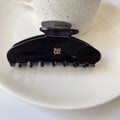 Korean Advanced Sense Shark Clip Vintage Style Refined Acetic Acid Hair Accessories B Arc Grip for All Hair Types