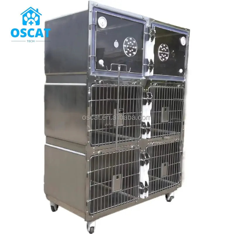OSCAT Top-Grade Stainless Steel Pet Care Cage for Cats and Dogs Outdoor Veterinary Clinic Kennel