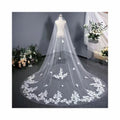 Newly Designed White Soft Long Tail Embroidery Mesh Fabric Two-layer Lace Edge for Bridal Veils and Wedding Headdress