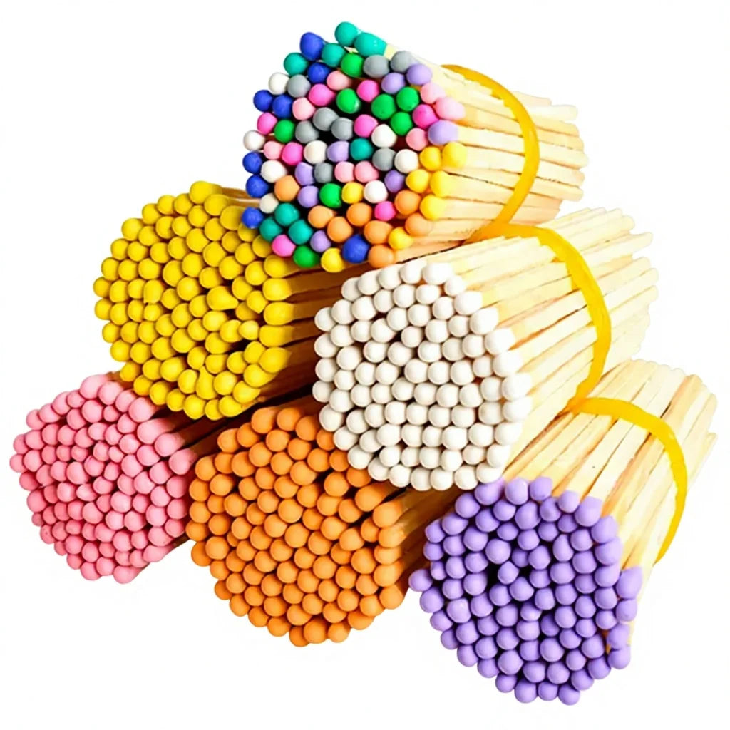 Safety Eco-Friendly Classic Bulk Wooden Fire Matches with Custom Color Printing for Candle Use and Match Sticks