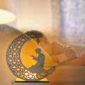 DIY Islamic Carved Eid Table Decoration Wood Crafts Hollow Muslim Craft Eid Mubarak Wooden Ornament for Eid Parties