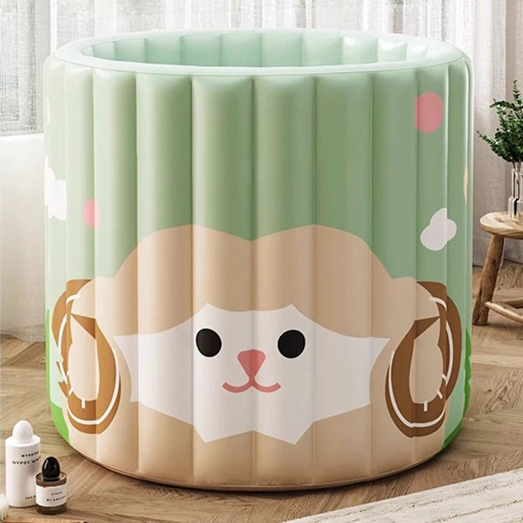 New Bubble Bathtub Pvc Foldable Bath Bucket Home Winter Adult Children Bath Bidet