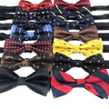 Wholesale Oem logo Custom Adjustable Pre-tied Party Wedding Banquet Working Men's Bow Tie Bowtie Bow Ties