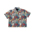 Custom Design Trendy Collage Men's Shirt Short Sleeves Button up t Shirt