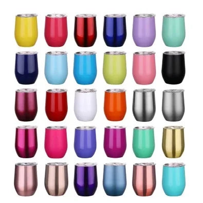 2021 Coffee Tumbler 12OZ 350ML Sublimation Tumbler with Transparent Lid 304 Stainless Steel Gifts Kids Teacher Belly Cup