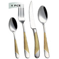 Popular Design Modern Dishwasher Safe Cutlery Set for Wedding Bulk Gold Flatware Restaurant