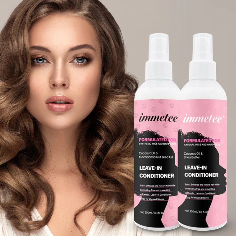 IMMETEE Private Label Leave in Conditioner Nourishing Frizz-Free Organic Leave in Conditioner Spray for Curly or African Hair