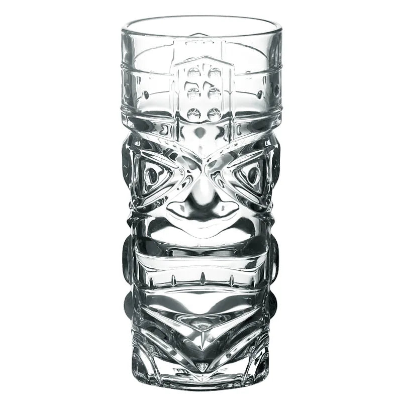Creative Cocktail Glasses Irregular Water Mugs Mexican Style Totem Tiki Beer Glasses Cup Tiki Juice Cup Clear
