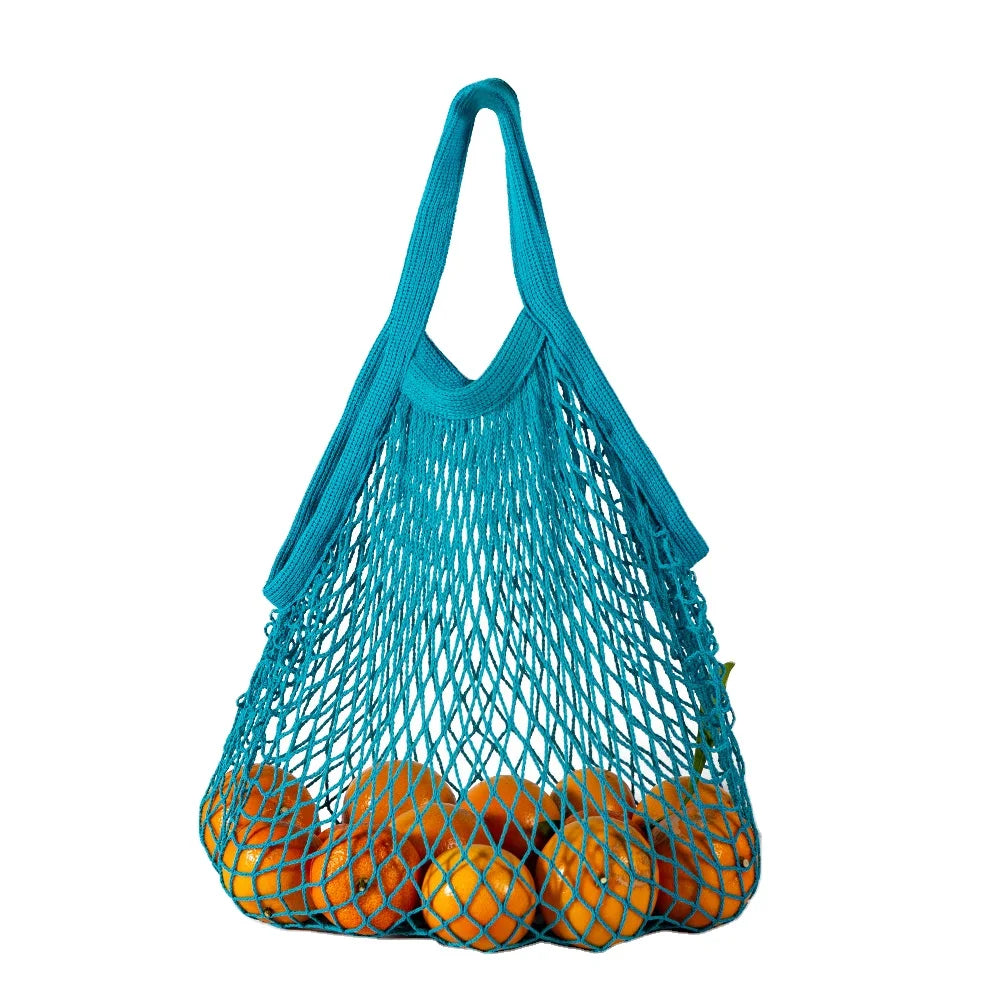 2022 Unisex Hot Fashion Eco Cotton Net Bag Organic Produce Shopping Net Bag Eco-Friendly Organic Cotton Mesh Bag for Grocery