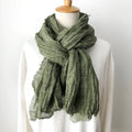 Women Summer Scarfs Large Long Lightweight Linen Beach Gauze Shawl Wrap Linen Solid Scarf Wrap Shawls for Women