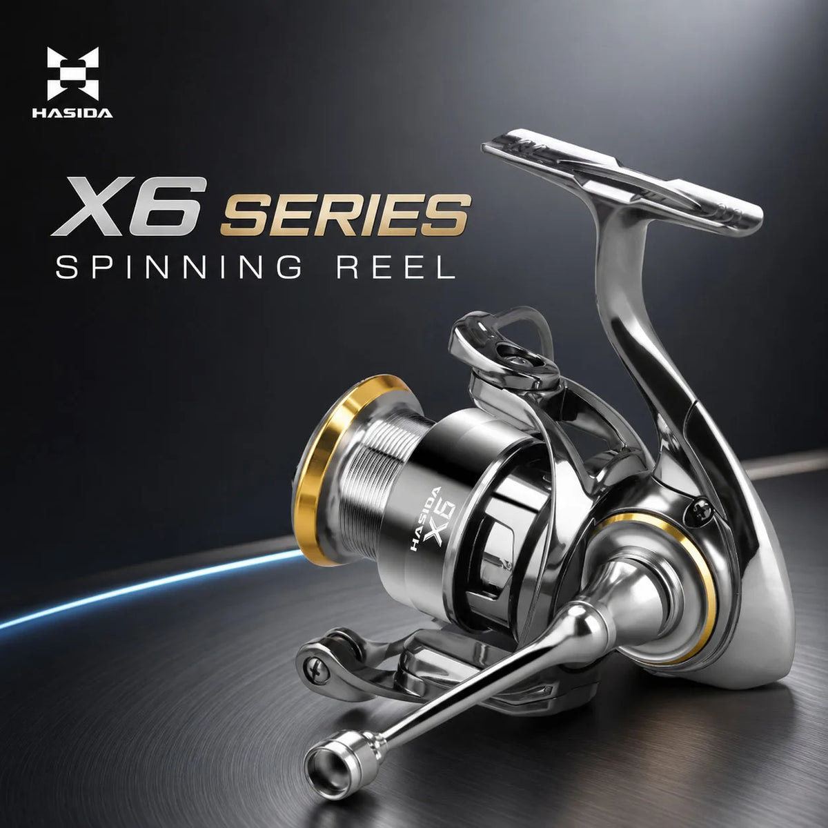 HASIDA X6 Professional Light Lures Spinning Fishing Reel 6+1 BB Long Casting High Ratio 5.2:1 4kg Drag Power Metal Body River MegaBDM