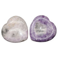 HZ Natural Healing Crystal Lepidolite Heart Shaped Thumb Worry Stone Jewelry For Decoration