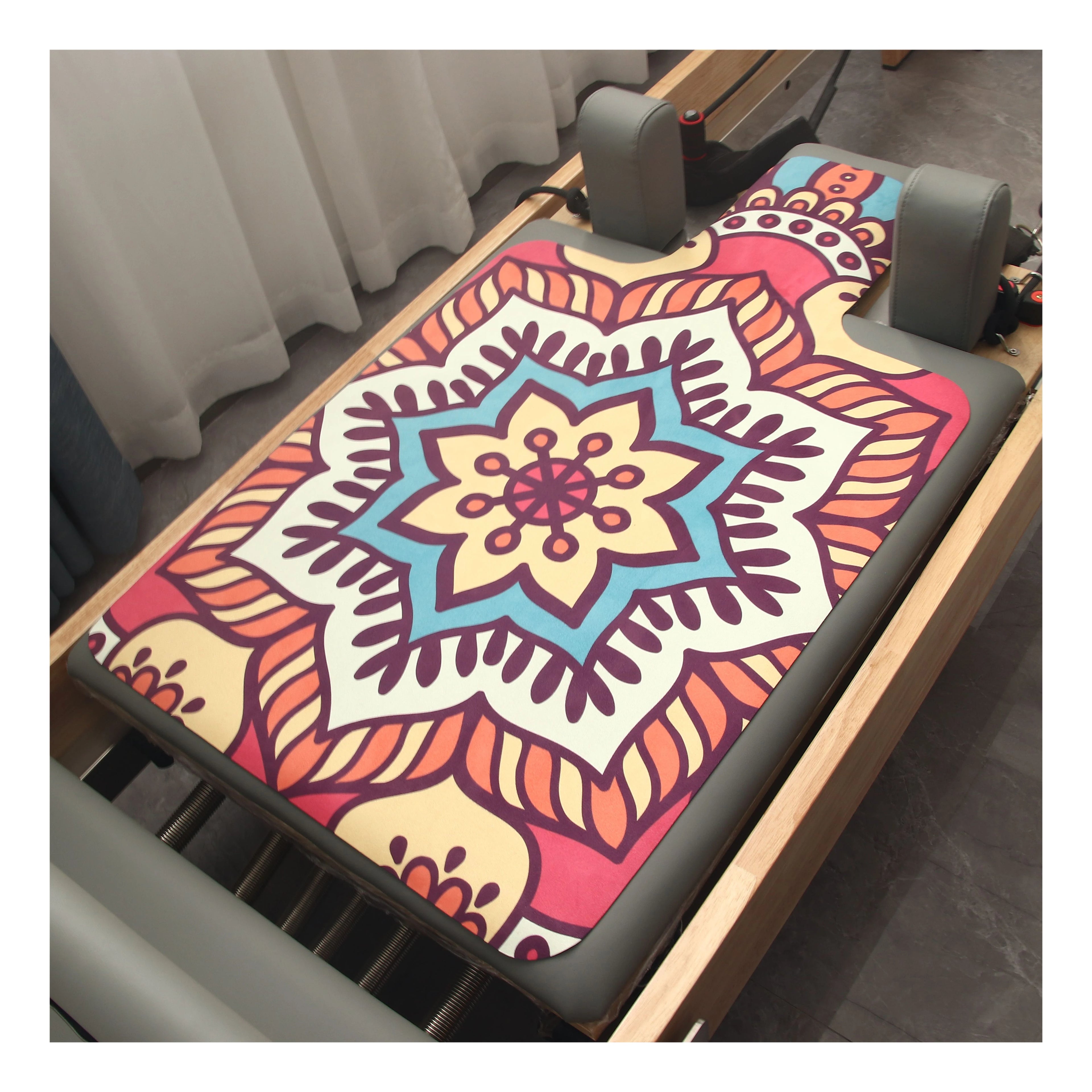 Eco-Friendly Custom PU Rubber Yoga Mat Foldable and Portable with Antislip Feature Suede Pilates Reformer Mat Cover