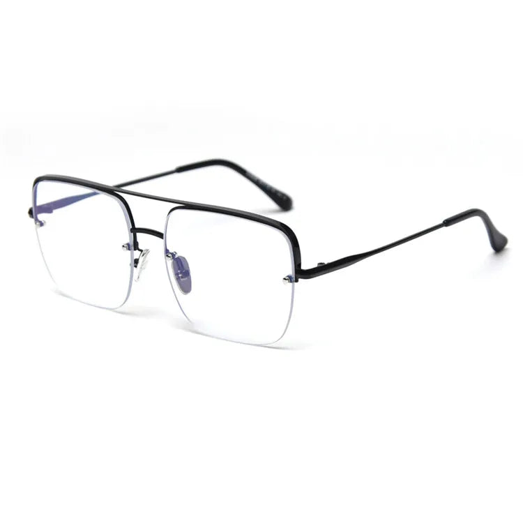 2024 Round Thick Double Bridge Mens Metal Fashion Displays Designer Eyewear Eyeglass Optical Frames Eyeglasses for Men