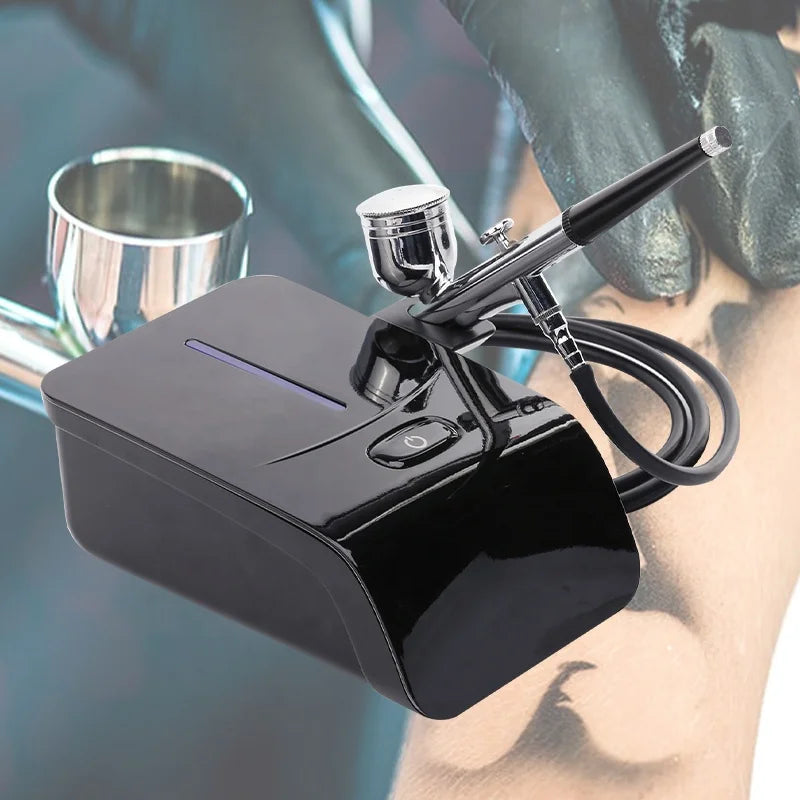 Professional Paint Airbrush Kit with Compressor for Makeup Tattoo Nail Art Applications CE Certified 7cc