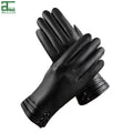 ALLCH Customizable Womens Winter Gloves High Quality OEM Sheepskin PU Wool Lined Outdoor Windproof Warm Suede Fashion Gloves