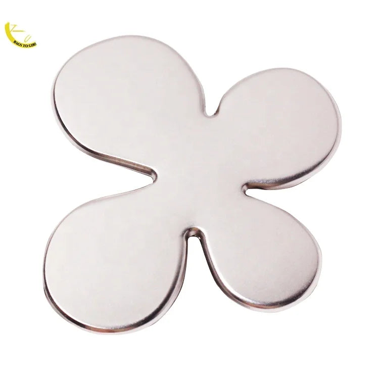 Eco-friendly Design Belt Buckle Blanks Wholesale Die Casting Flower logo Metal Strap Hardware for Leather Waist