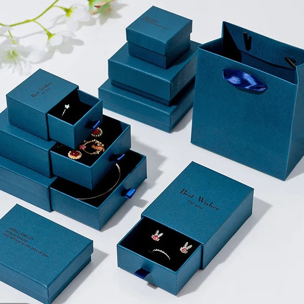 A1 Cardboard Paper Gift Jewellery Drawer Packaging Gift Box Love Multi Piece Slid Jewelry Drawer Box  Drawer Organizer Jewelry
