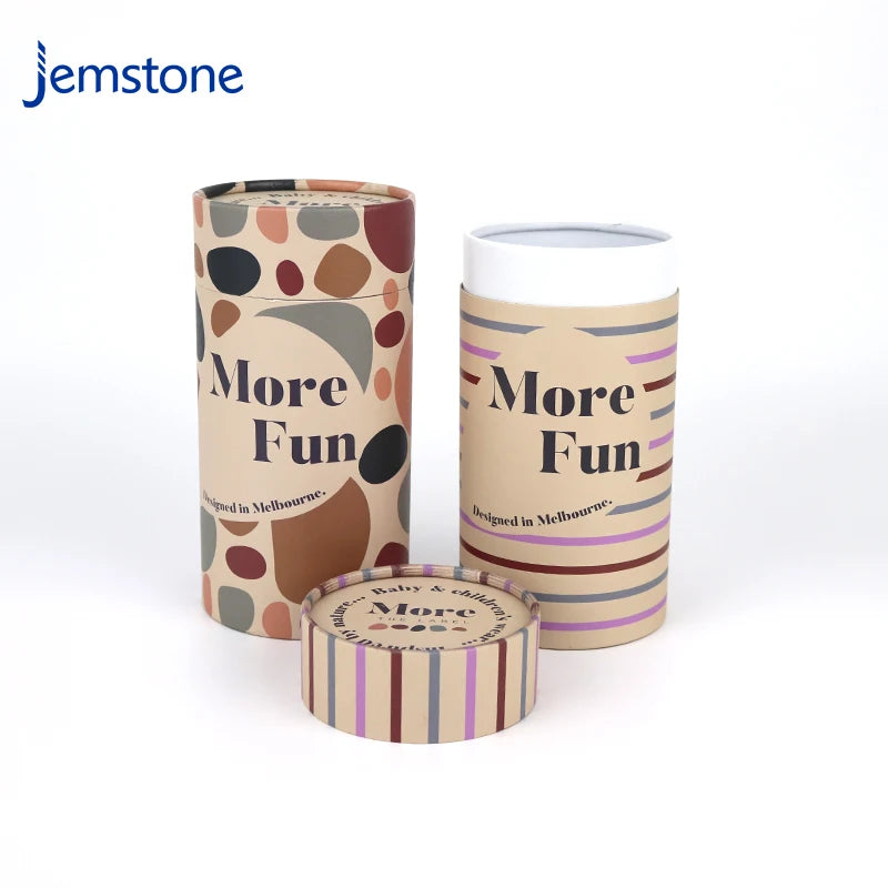 Eco-Friendly Cardboard Kraft Tube Paper Scarves Clothes Cylinder Packaging Custom Round Paper Tube for Shirt Packaging