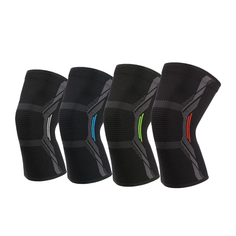 SHIWEI-2071#Outdoor Sports Knee Brace Compression Knee Support Sleeve Knitted Nylon Knee Protector