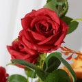 DREA Wedding Hotel Home Decor Silk Flowers 3 Stems Paris Red Roses 80cm Long Artificial Flowers