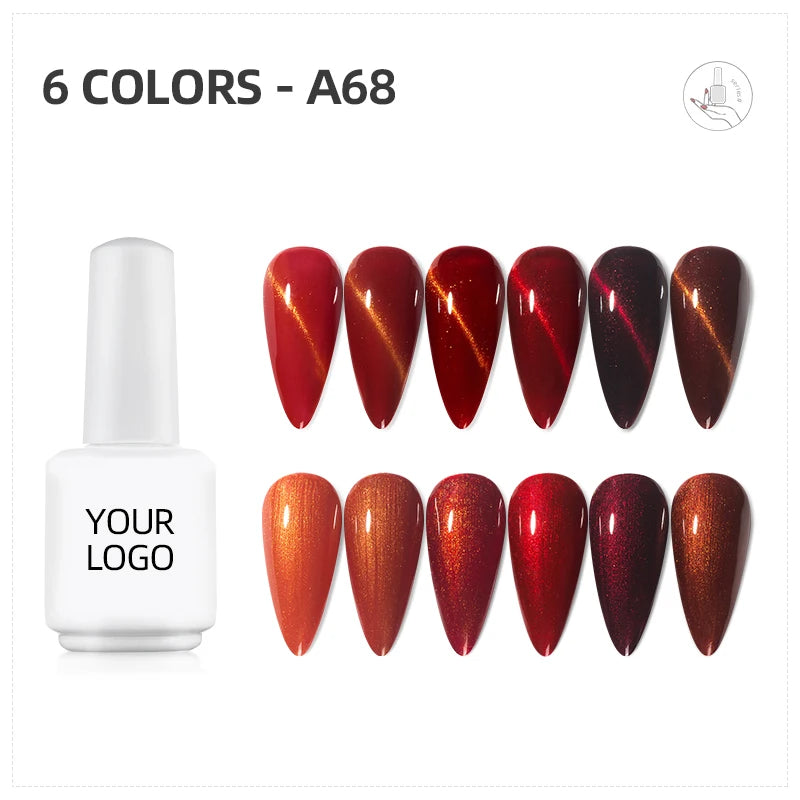 JTING Free Sample Private Label Wholesale 6 Color Soak Off Uv Gel Nail Polish LED Uv Gel Professional Nail Tech Supplies