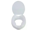 SUNCARE Homecare Safety 2 Inch  PP Durable Disabled  Raised Toilet Seat with Lid for Elderly
