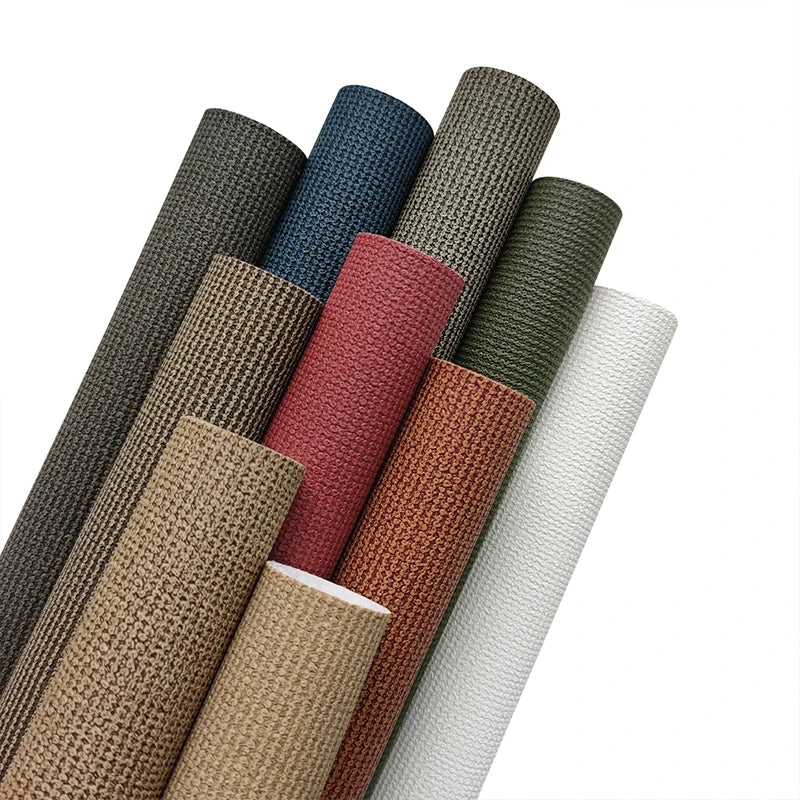 Factory Wholesale Linen Woven Patterns of Artificial Leather for the Production of Women's Handbag Satchel Purse
