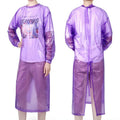 PVC Reverse Dressing Long Sleeve Coverall Fabric Waterproof Transparent for Aquatic Food Waist Type Apron and Raincoat