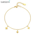 SP-LAM 2021 Stainless Steel Gold Plated Charm Chain Foot Jewelry Designer Cute Lady Fashionable Star Anklet for Woman
