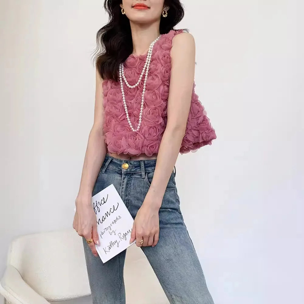 Boutique Wholesale 2025 Summer New Fashionable Temperament French Sleeveless Women's Tank Tops