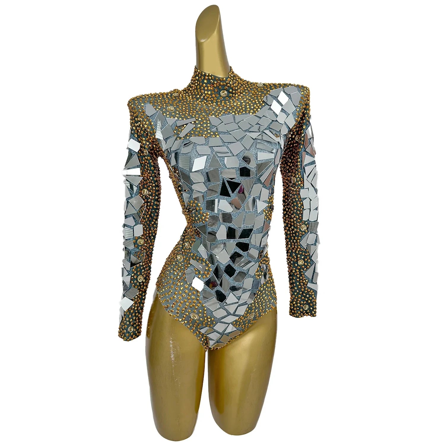 Sexy Glitter Crystal Women One Piece Jumpsuits Live House Singer Performance Dancing Clothes Nightclub Party Bodycon Bodysuits