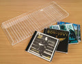 Modern Clear Acrylic CD Storage Rack Display Compact Disc Organizer Stand That Holds 25 Standard Jewel Cases