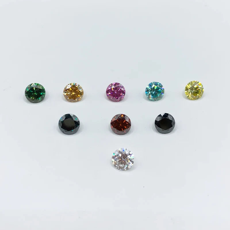 DEF Round Colored Moissanite Diamonds D Color Loose Lab Created Moissanite 5mm 6.5mm8mm Moissanite for Jewelry Making