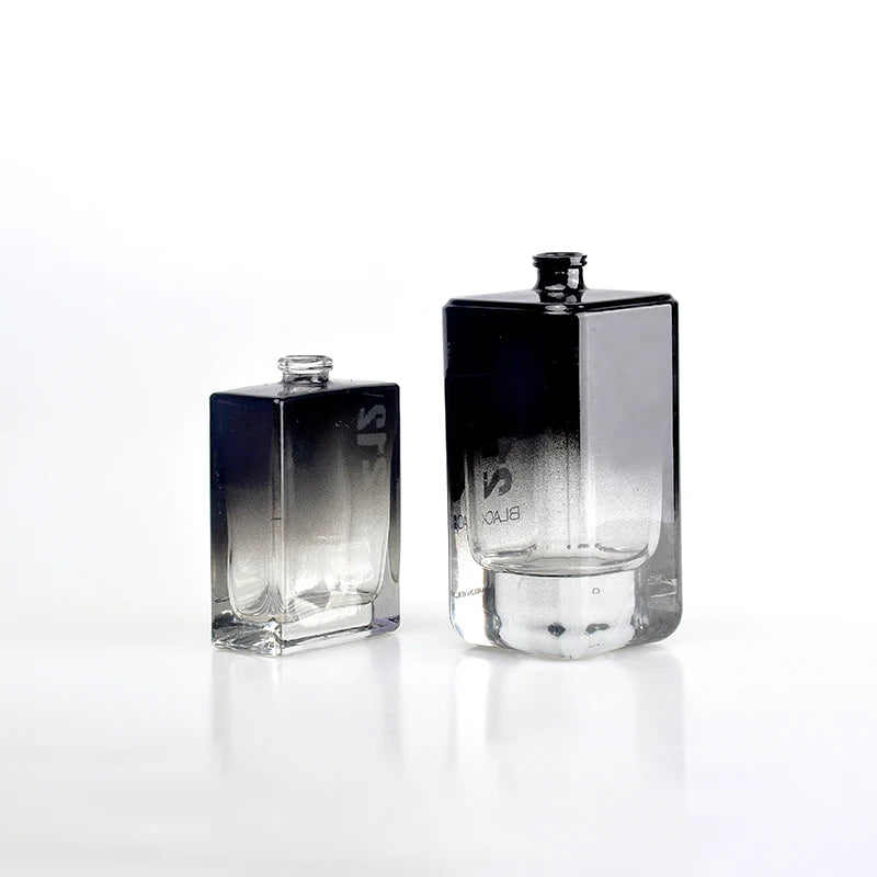 Customized Empty High Quality 50ml 100ml Square Glass Perfume Bottle with Pump Sprayer