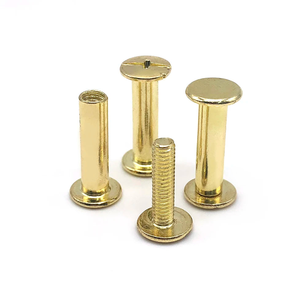 Factory Wholesale 3mm Chicago Screw Brass Rhinestone Screw Rivet for Leather Bag Bookbinding