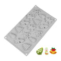 15 Cavity Silicone Christmas Chocolate & Biscuit Mold Cake Tools for Baking for Ice Tray Molds