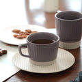 Wholesale Japanese Exquisite Light Luxury Embossed Ceramic Espresso Cup Coffee Cups and Saucer Home Tea Cup